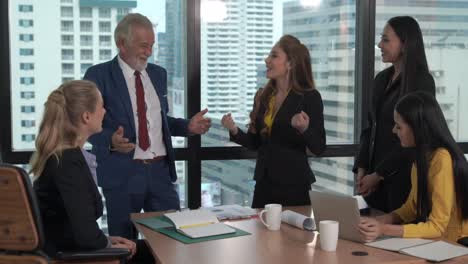 business people working with desktop computer in office.