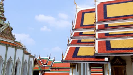 panoramic view of temple architecture in bangkok