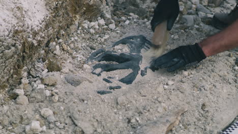 dinosaur footprint excavation