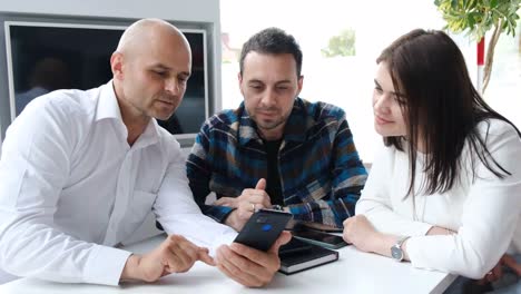 a real estate agent shows properties using a tablet a real estate agent shows properties using a tablet a family buys a new home on credit bank lending the work of a real estate agent