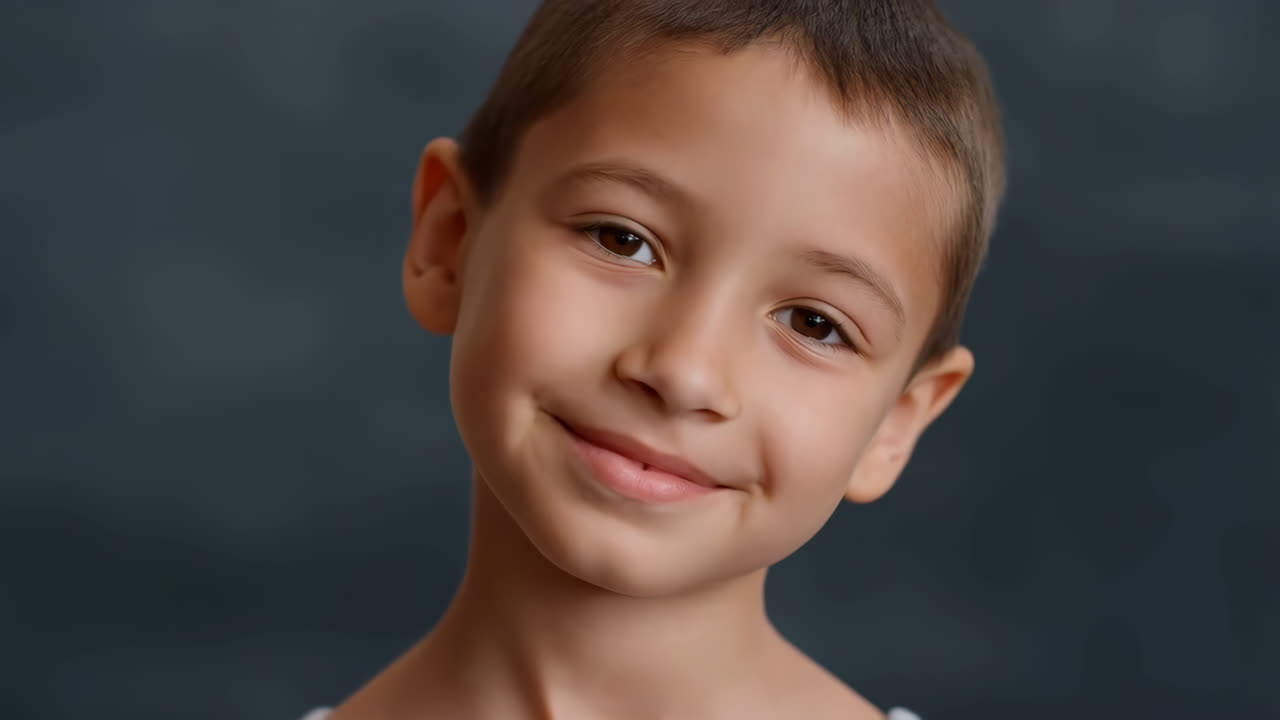 Portrait of a Happy Young Boy
