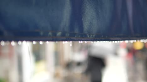 rain dripping from awning