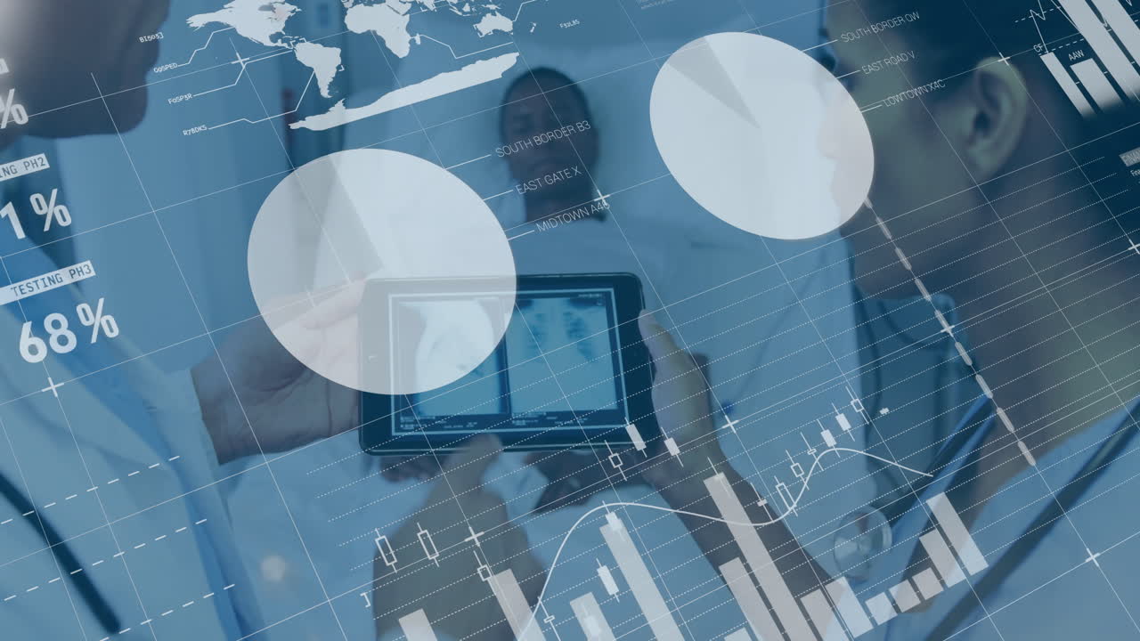 Animation of data processing over diverse doctors and patient