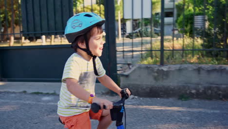 A-kid-rides-a-bicycle-SLOWMOTION