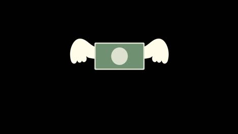 animation of winged money flying through the air