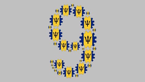 el número nueve de barbados.