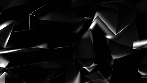 4k abstract polygonal pattern of triangles loop dark background presentation.