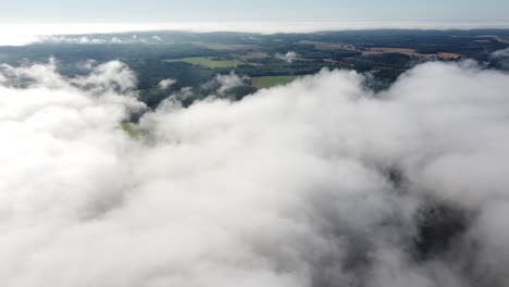 Mist-fog-clouds-from-above-aerial-view-over