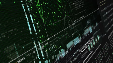 futuristic holographic simulation of artificial neural networks intelligence performing data sequence analysis head up display background