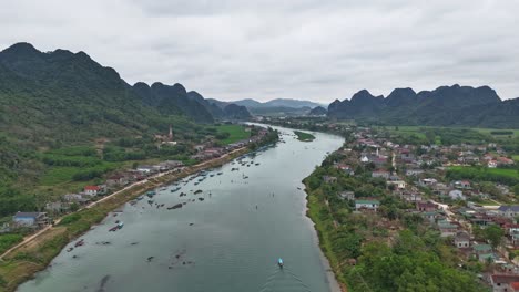 Green-nature-landscape-in-mansoon-season-aerial-footage-of-river-and-green-forest