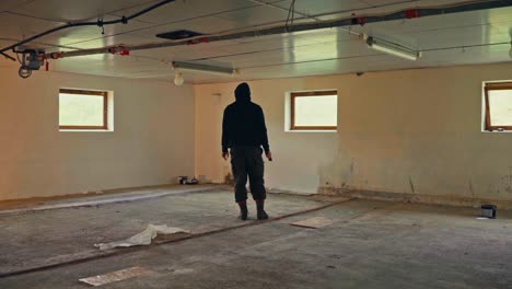 time-lapse of a man repainting an old structure