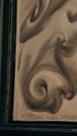 close-up of a stained glass window detail