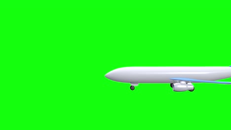 animation 3d plane trip landing arrival flight flying green screen travel tickets airport chroma key