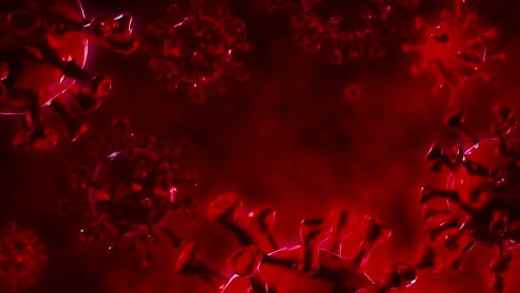 abstract coronavirus moving virus-cell -  motion graphics (loop)