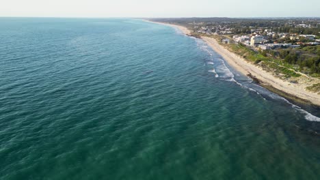 Aerial-Cottesloe-Beach-Perth-Coastline,-Australia