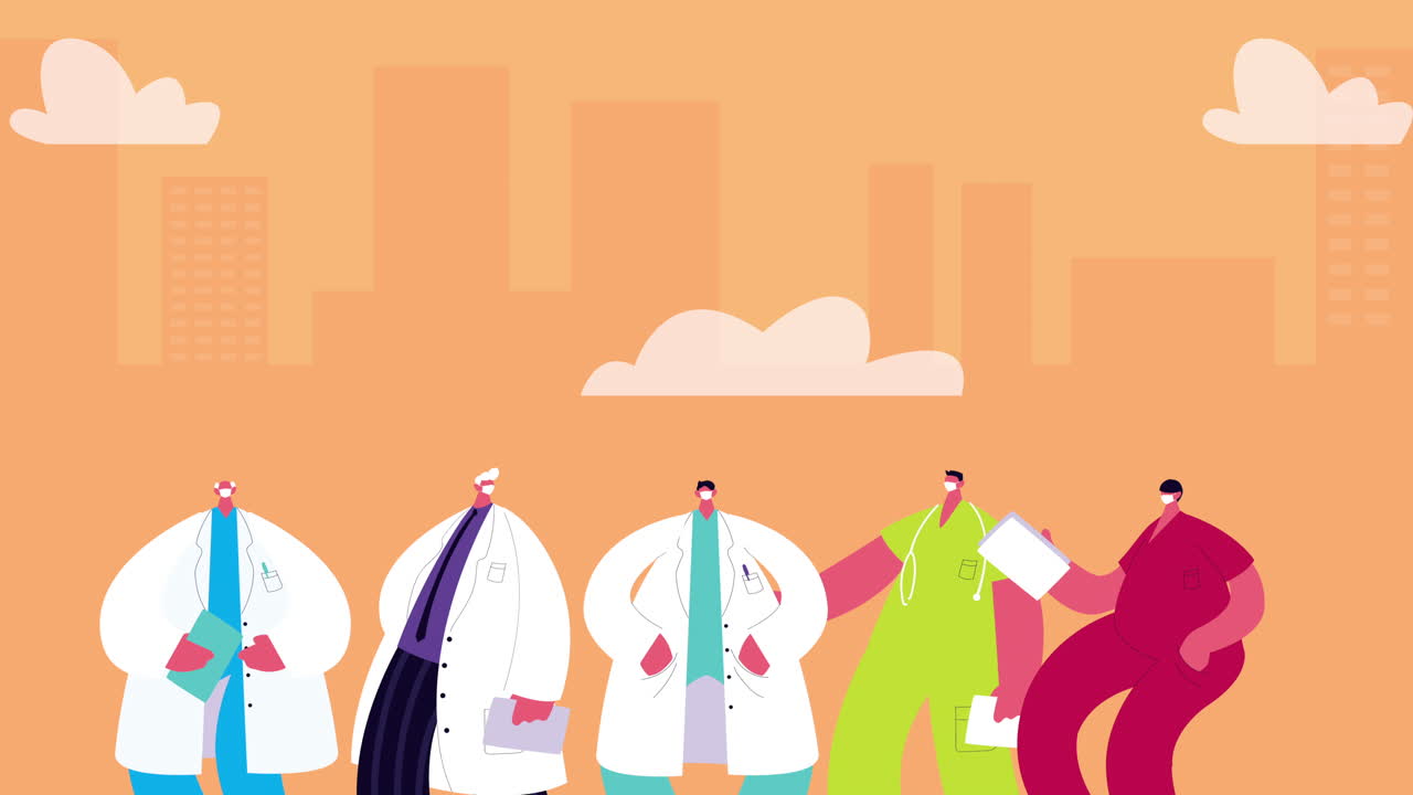 el personal médico que usa máscaras médicas para covid-19