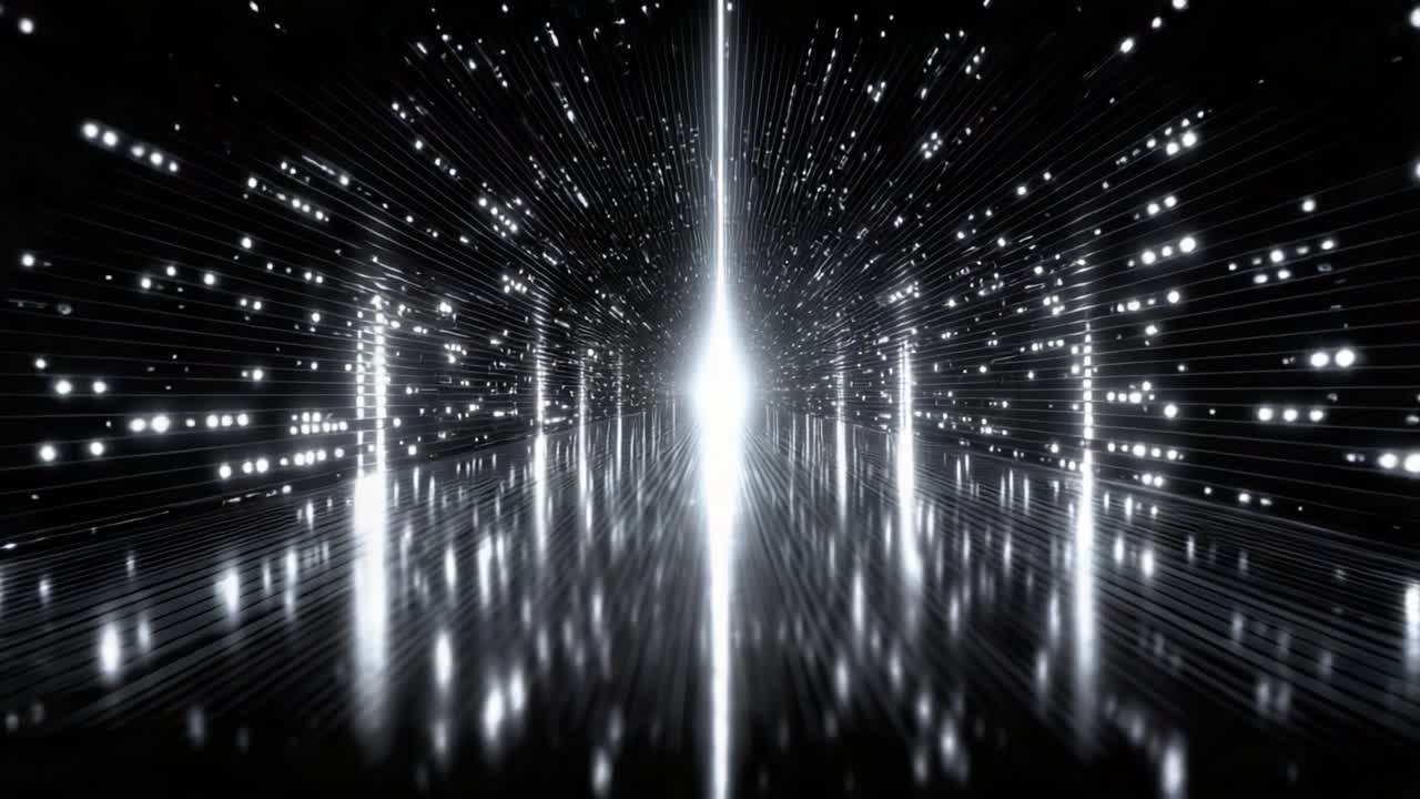 A Mesmerizing Journey Through a Cosmic Tunnel of Light and Radiance, Surrounded by Shimmering Stars and Endless Possibilities
