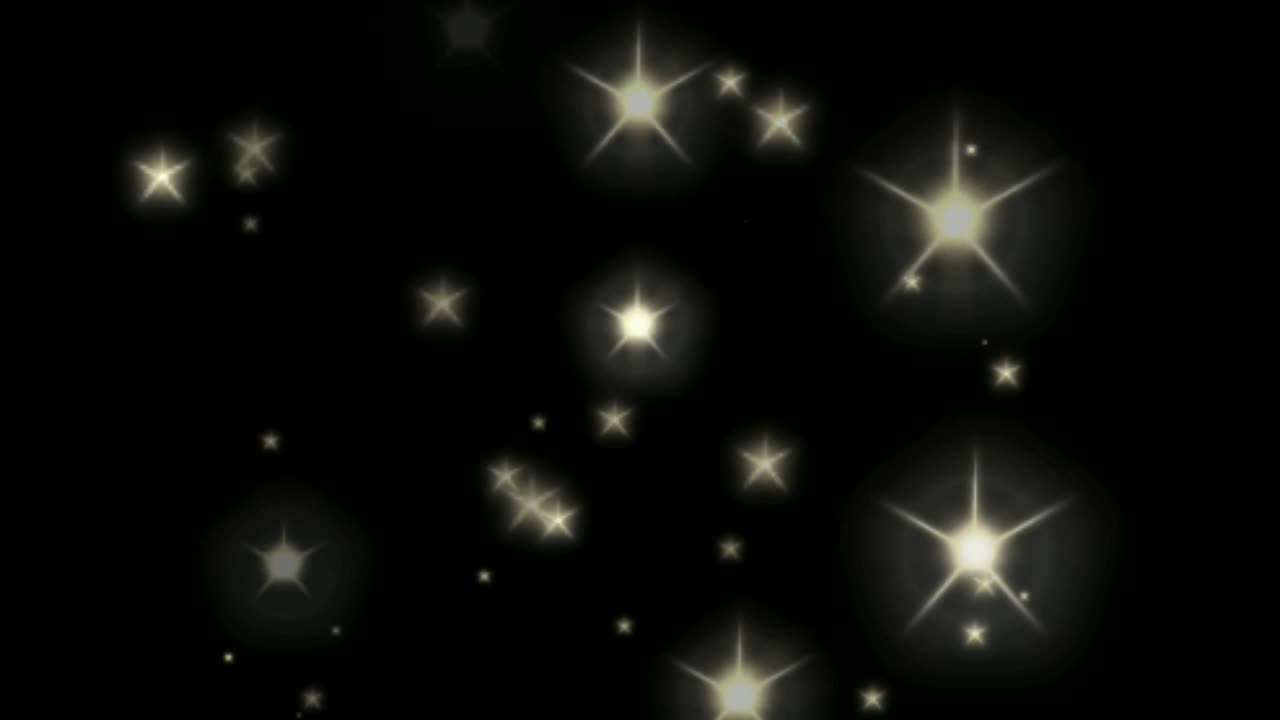 Twinkling stars motion graphics with night background