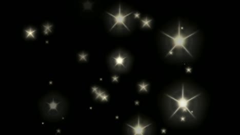 gráficos de movimiento de estrellas parpadeantes con fondo nocturno