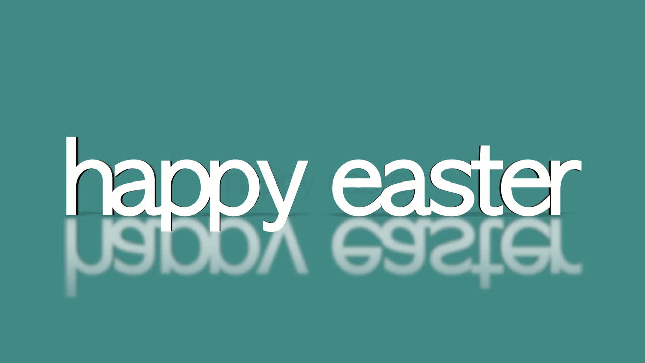 Testo scorrevole Buona Pasqua su sfumatura verde