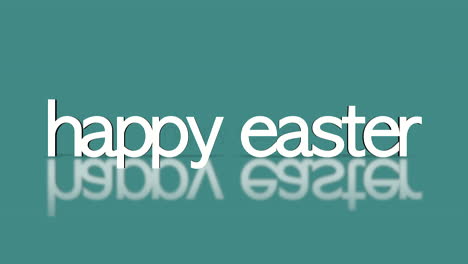 rolling happy easter text on green gradient