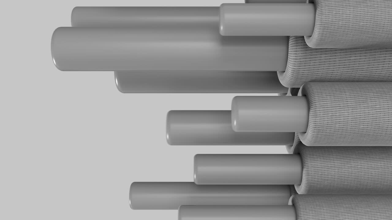 tubos y palos abstractos en 3d. geometría minimalista.