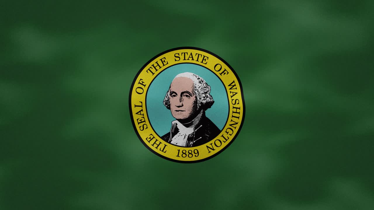 Washington dense flag fabric wavers, background loop