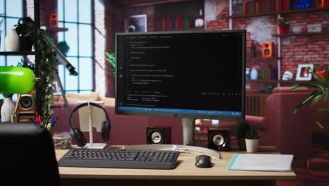 programming language code editor software ui on computer display