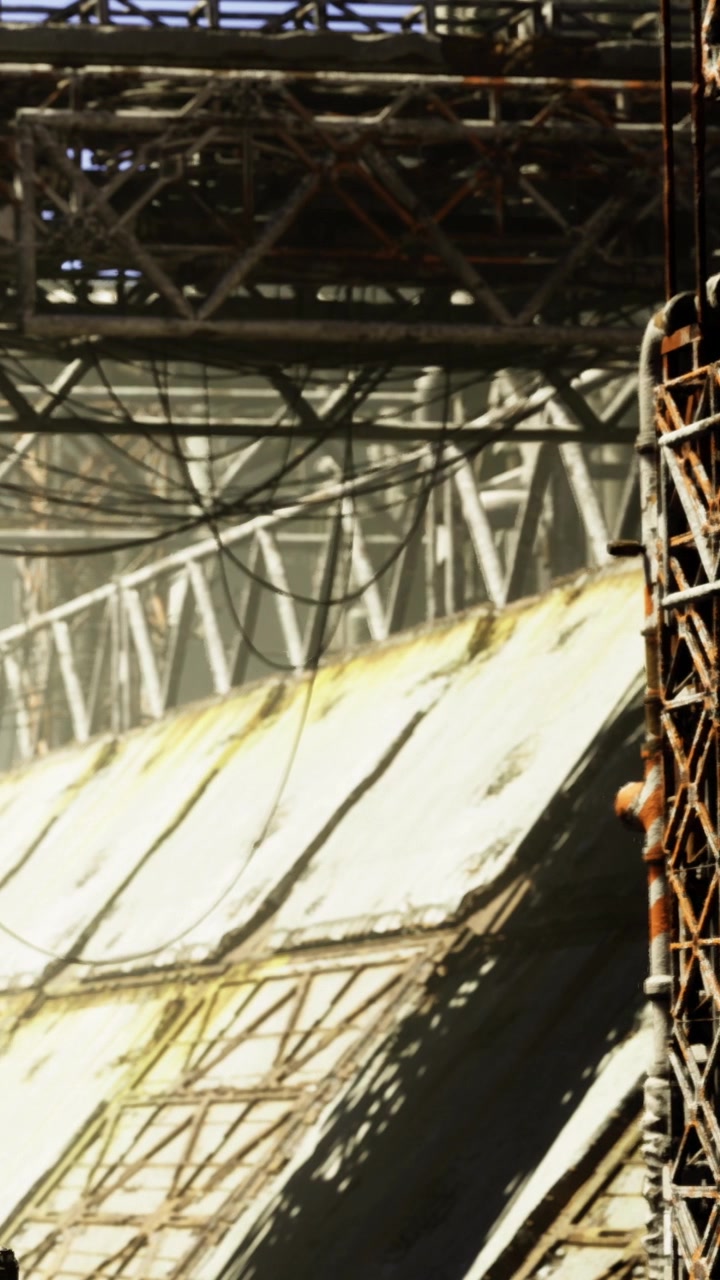 Old industrial site shows signs of wear in daytime light