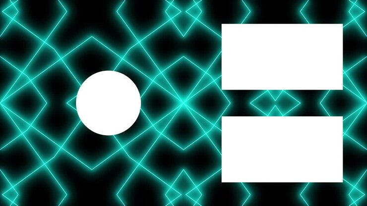 Geometric pattern black background end card motion graphics