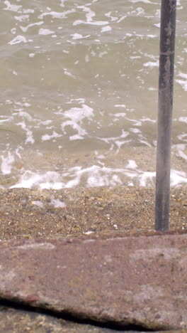 concrete steps leading into the sea