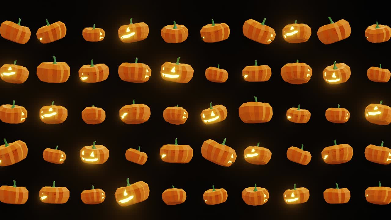 할로윈 핑 타일 패턴 배경 루핑 애니메이션