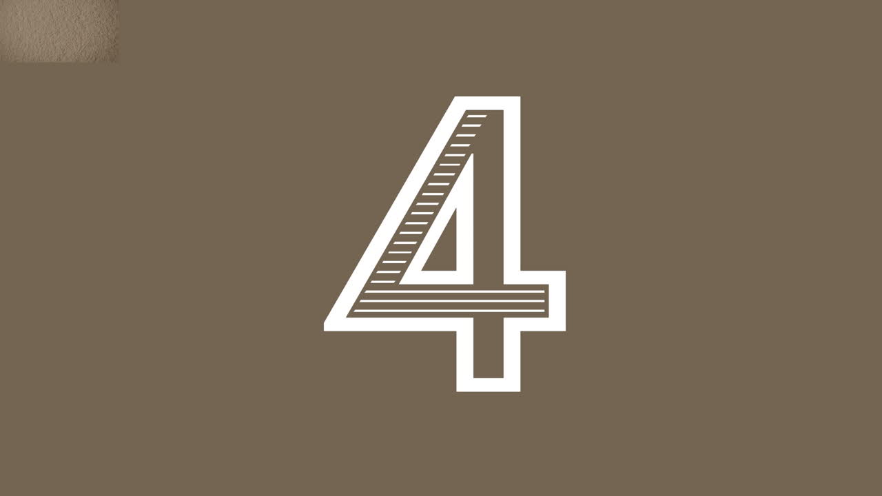 animación de la cuenta atrás en fondo marrón