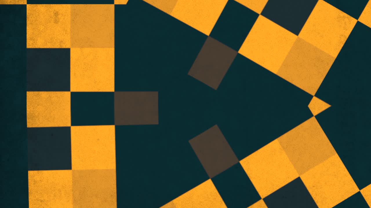 patrón en zigzag de cuadrados negros y amarillos en disposición diagonal