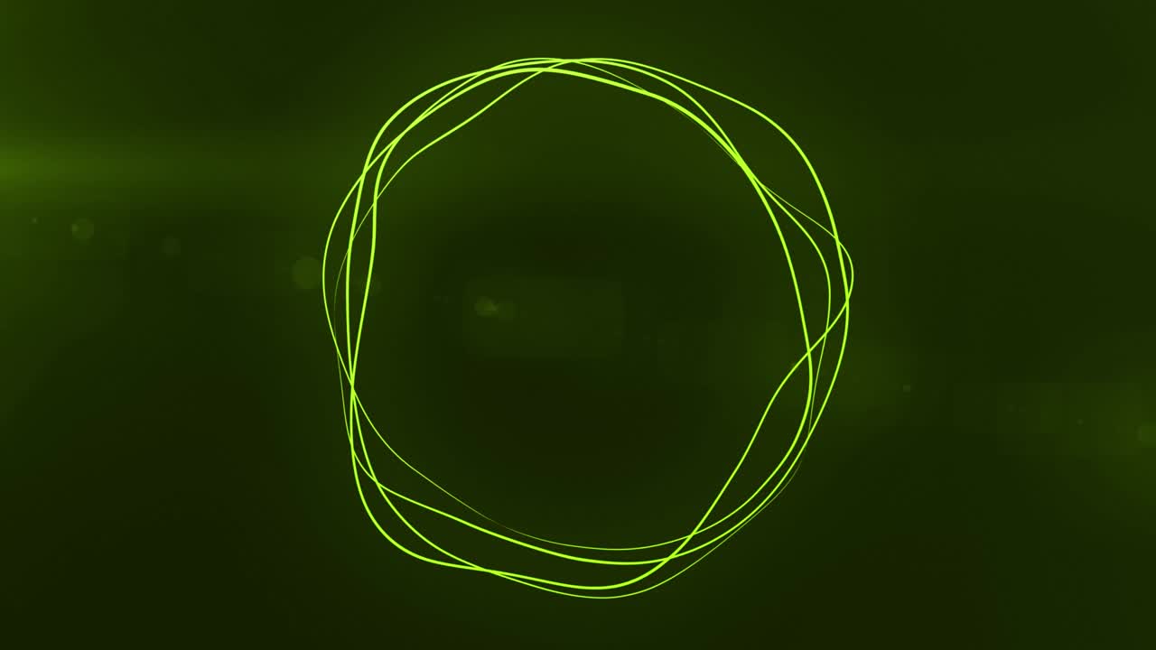 ultra hd 4k abstracto 3d render círculo de neón. círculos de neón verde abstracto futurista fondo de movimiento de alta tecnología. video animación 3d. 3840x2160