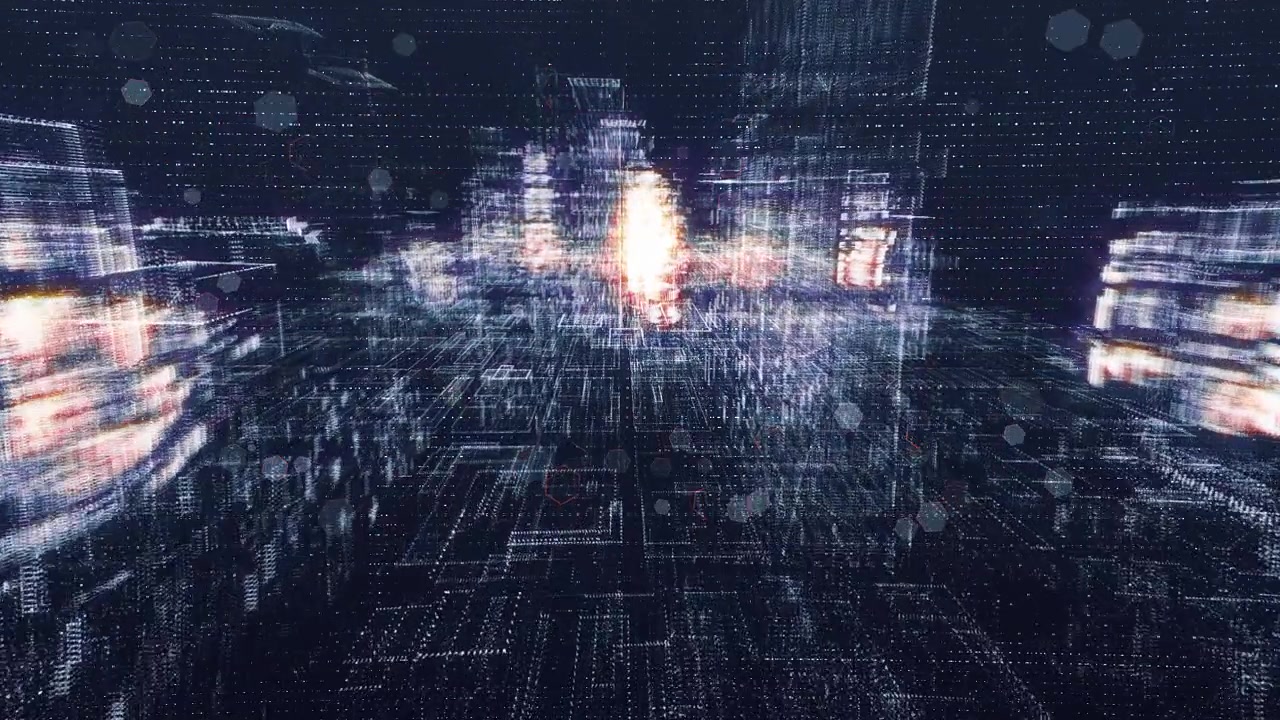 Digital City Network Fly Through Animation