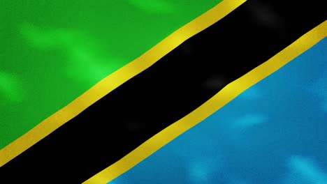 tanzania dense flag fabric wavers, background loop