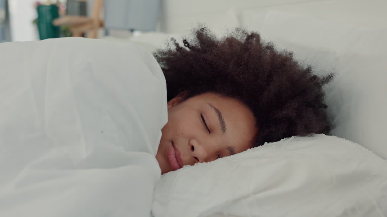 Happy, smile and waking up with a positive mindset