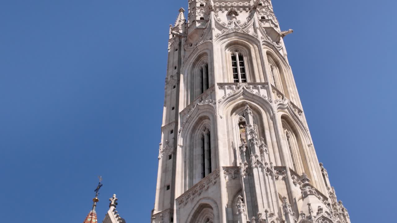 Architectural detail of Matthias Church, a Roman Catholic church located in Buda's Castle District, Budapest, Hungary