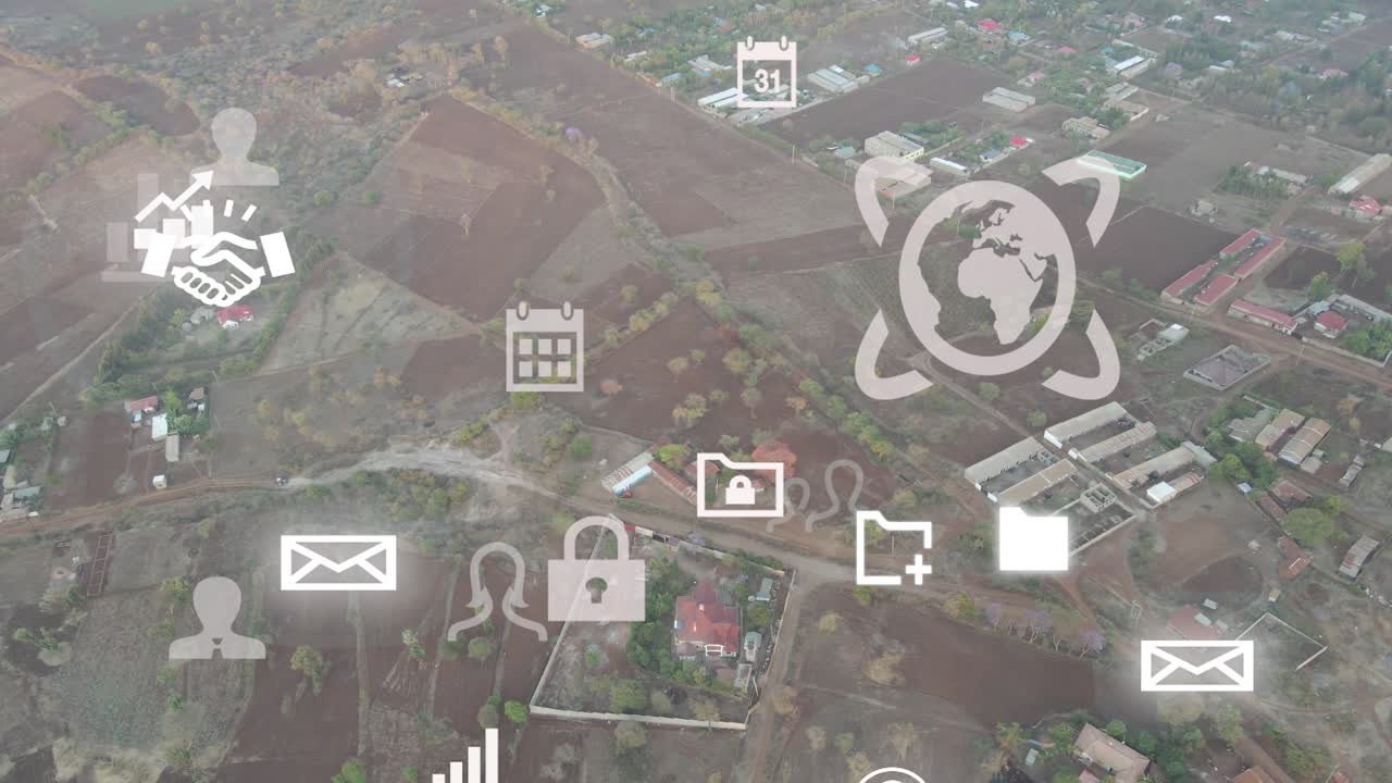 vista de paisaje de la ciudad-drone