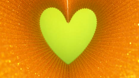 gold glitter heart shape, green screen chroma key, valentine day love background