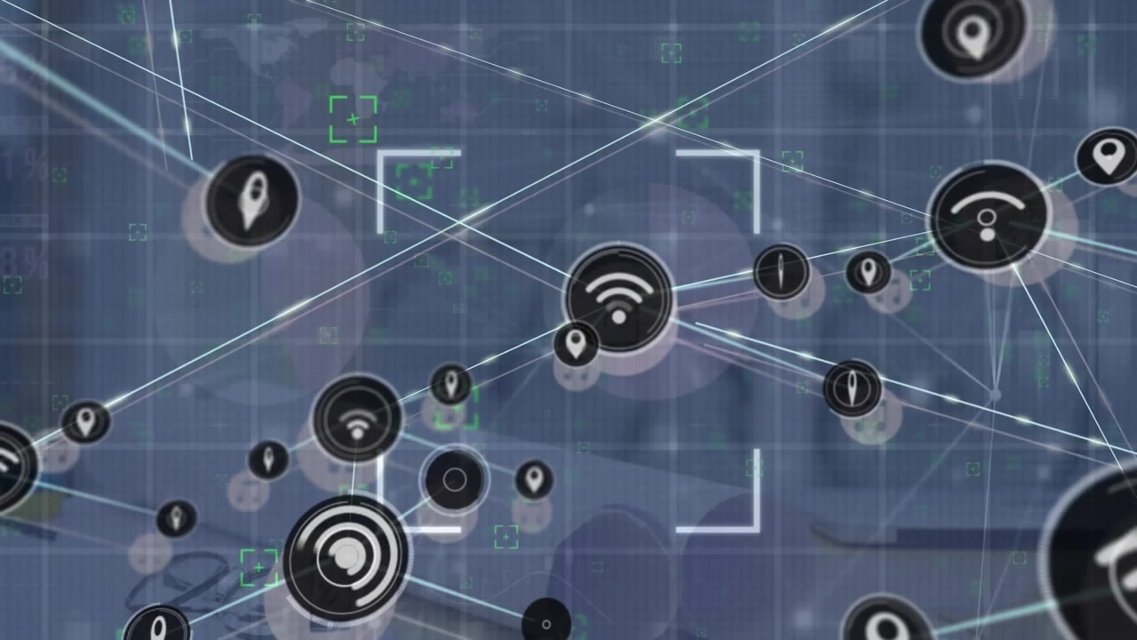 Digital netværksforbindelse og datakommunikationskoncept