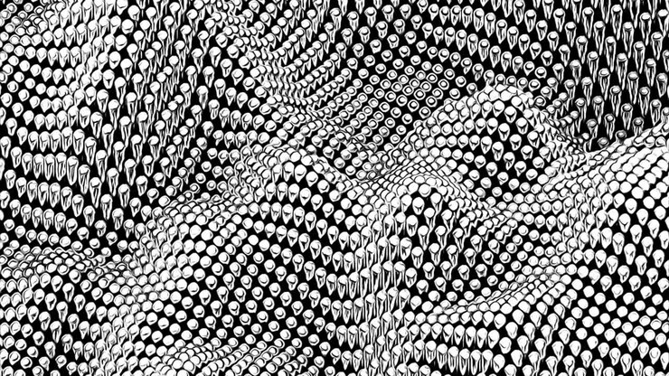 Modello geometrico astratto in bianco e nero