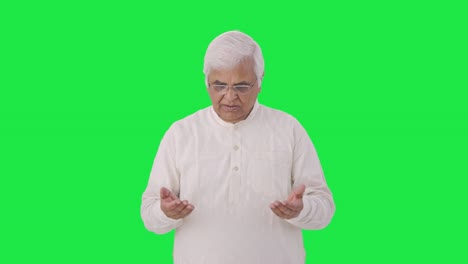 Indian-old-man-getting-a-surprise-Green-screen