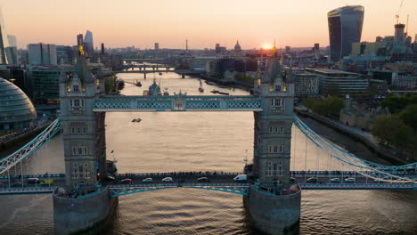 tower bridge sunset view of london