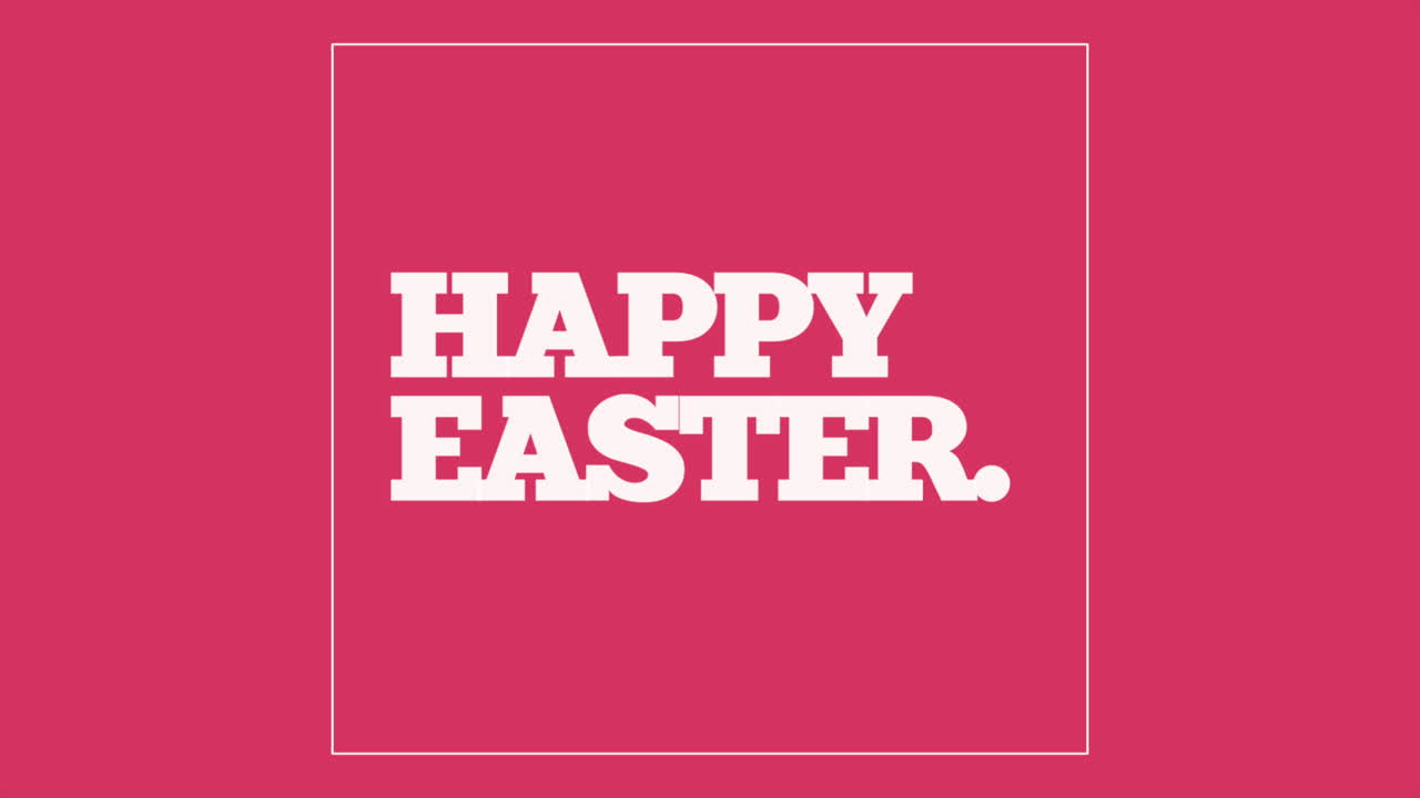 Testo Buona Pasqua in cornice bianca su gradiente rosso alla moda