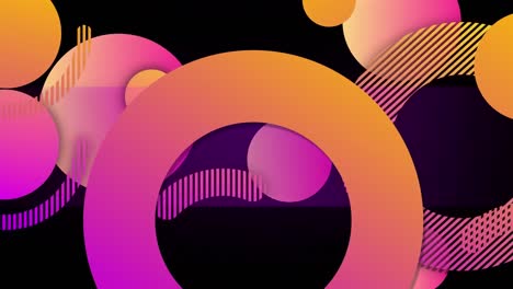 animación de formas en movimiento sobre fondo negro