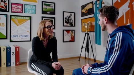 athlete interview and support