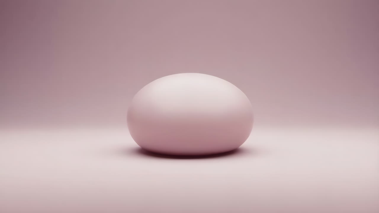 A collection of 3D rendered abstract geometric shapes in soft pastel pink and peach tones