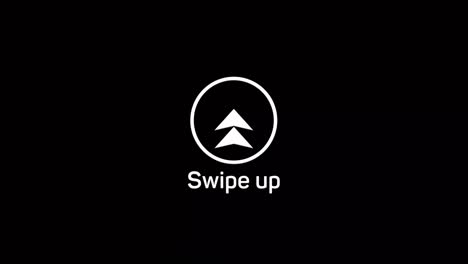 glitch swipe up animation button. application and social network icons, swipe up for advertising. social media scroll arrows. 4k video animation with alpha channel